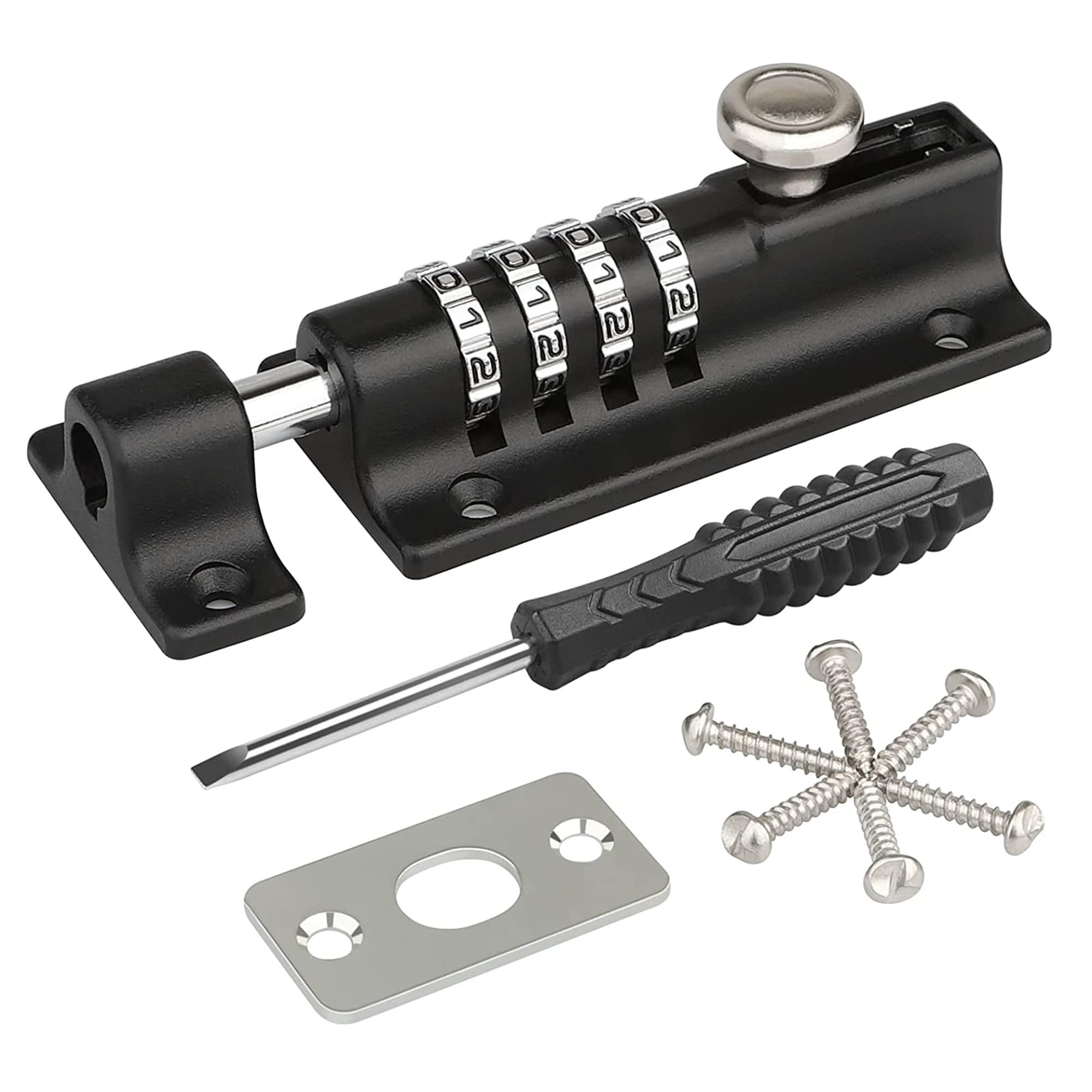 Combination Locking Bolt,4 Digit Combi Bolt Sliding Door Lock